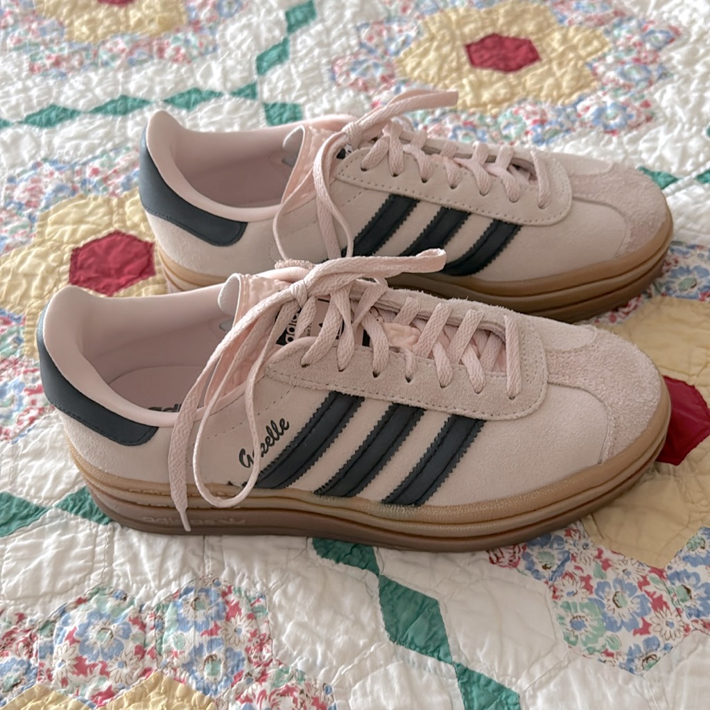Adidas Gazelle Pink And Navy Platform Sneakers
